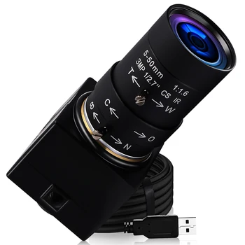 ELP 2MP Mažai Šviesos Varifocal USB Kamera, 10X Optinis Zoom Fotoaparatą,5-50mm Objektyvas Webcamera su IMX323 Jutiklis Vaizdo Konferencija