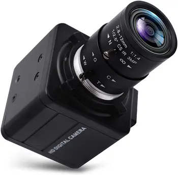 ELP IMX317 4K USB Kamera, Nemokama Vairuotojo 5X Optinio Priartinimo Kamerą Su 2.8-12mm Rankinis Fokusavimas Zoom CS Mount Objektyvas vaizdo konferencija