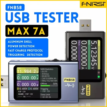FNIRSI FNB58 Testeris Voltmeter Ammeter USB Bandymo Skaitiklio Tipas-C spartusis įkrovimas Protokolas Galios PD Sukelti Nustatymo