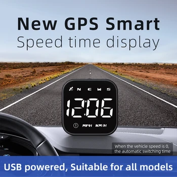 G4S Head Up Display Automobilių Elektronikos Priedai, Skaitmeninis Laikrodis Spidometras greičio viršijimo Signalizacija borto Kompiuteris GPS HUD Visiems Automobiliams