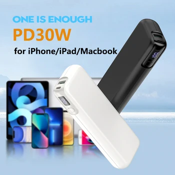 Galia Banko 14400mAh PD 30W Greito Įkrovimo už iPhone14 iPad Macbook Powerbank Nešiojamų Išorės Baterijos Įkroviklio Xiaomi 