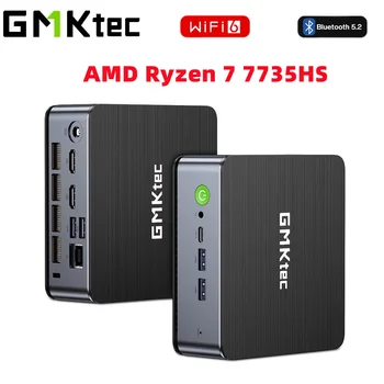 GMKtec K2 AMD Ryzen 7 7735HS Mini PC Windows 11 DDR5 4800Mhz PCIe4.0 Nvme SSD WIFI6 BT5.2 4K 1000M LAN Desktop MINI PC