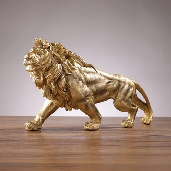 Golden Lion Dervos Skulptūrų Kūrybos Namų Puošybai Kambarį 