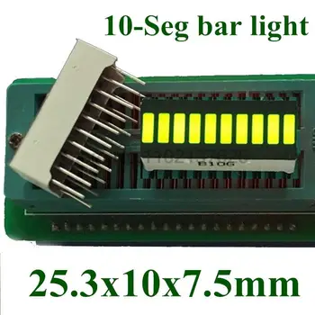 Green10 tinklo segmentų skaitmeninis LED šviesos juosta 10 flat tube 25x10mm raudonos šviesos, ten ląstelių paviršiaus butas vamzdis