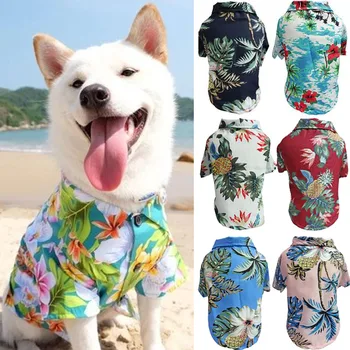 Havajų Stiliaus šunelis ClothesSummer Šuo Marškinėliai už Smulkaus ir Vidutinio Šunys, Šuniukas Katės Drabužių Ropa Perro Pug prancūzų Buldogas T Shir