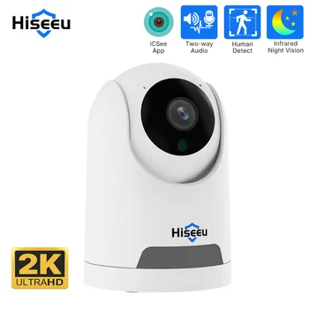 Hiseeu 2K 4MP Wifi PTZ IP Kamera Smart Home 2 Būdas Audio Baby Monitor AI Stebėjimo Vaizdo Stebėjimo Apsaugos Kameros