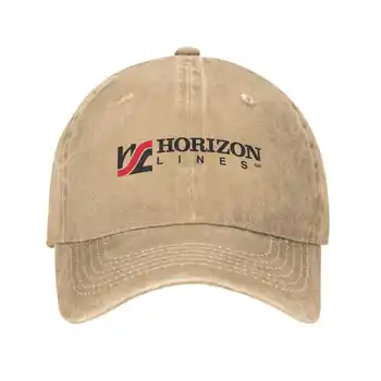 Horizonto Linijos Aukščiausios Kokybės Logotipas Džinsinio audinio dangtelis Beisbolo kepurė Megzta kepurė