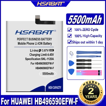 HSABAT HB496590EFW-F 5500mAh Baterija Huawei Telefono Baterijos