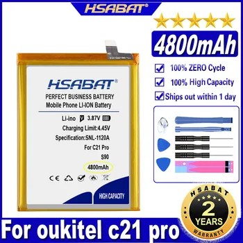 HSABAT S90 4800mAh Baterija Oukitel C21 Pro Baterijas