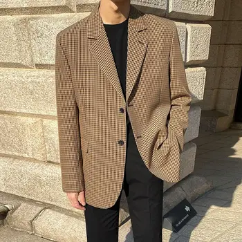 Iki 2023 m. pavasarį naujas korėjiečių versija jaunimo pledas mažas kostiumas tendencija gražus laisvalaikio kostiumas vyriški paltai viršų