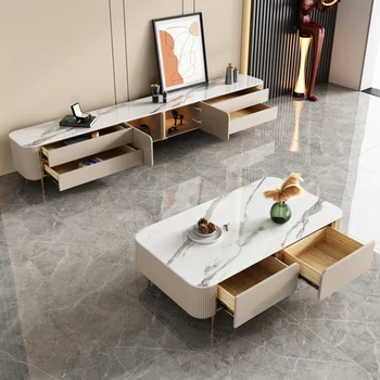 Importuotų roko arbatos stalo, TV spintelė derinys italijos kambarį minimalistinė prabanga dydžio, modernaus minimalistinio grindų kabinetas