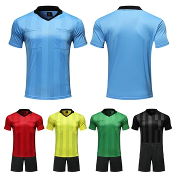 Individualų Mens Futbolo Teisėjų Vienodi Marškinėliai Nustato Keli Spalva Pasirinktinai Teisėjas Kvėpuojantis Futbolo Teisėjas Jersey