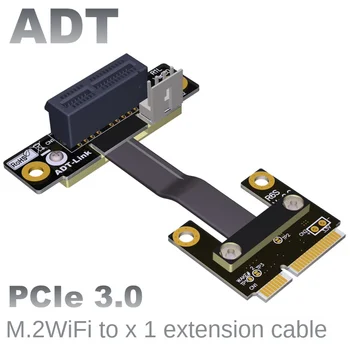Individualų mPCIe WiFi belaidžio tinklo kortelė sąsaja prailginimo laido adapteris, PCI-E x1 R61SF litavimas, maitinimo kabelis