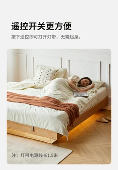Individualų Šiaurės medžio masyvo lova, ąžuolo oro slėgio lauke tatamio lova, paprasta grindų saugojimo lova, begalvis pakabos lova,individualų