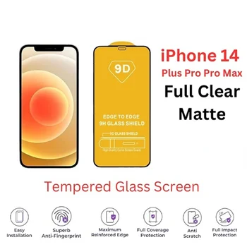 iPhone 14 Screen Protector, Grūdintas Stiklas 9H 10D Visiškai Aišku, iPhone 14 Plus Pro Max/13