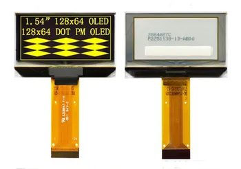 IPS 1.54 colių 24PIN Geltona OLED Ekranas SSD1305 Ratai SSD 128*64 SPI/I2C/8 bitų Lygiagrečios Sąsajos