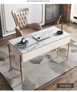 Italijos šviesos prabanga roko valdybos stalas, kėdė office home modern paprasta kompiuterio teorinį modelį kambaryje, rašomasis stalas derinys
