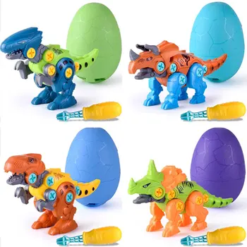 Išnarstyti Dinozaurų Žaislai Vaikams - Statybos Dino Kiaušinių Žaisti Kit su Atsuktuvu 