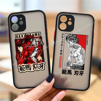 Japonijos Anime Baki Hanma Komiksai Telefono dėklas Skirtas iPhone 11 12 13 14 Pro MAX XS XR 7 SE2 X 8 15Plus atsparus smūgiams Sunku Matinis Dangtelis Korpuso
