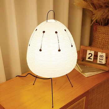 Japoniška Ryžių Popierius Žibintai LED Grindų Lempos Kūrybos Trikojo Stalo Lempa Už Kambarį Miegamojo Lovos Hotel Meno Šviesos