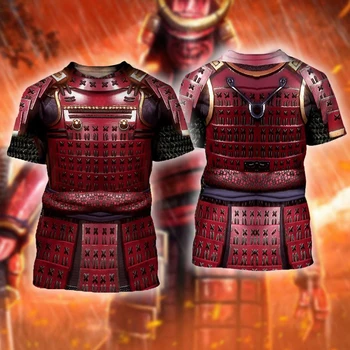Japonų Samurajus 3D Atspausdintas T-Marškinėliai Vyrams, Moterims Mados Streetwear Negabaritinių Trumpas Rankovės Marškinėliai Cosplay Vaikai Tees Viršūnes Drabužiai