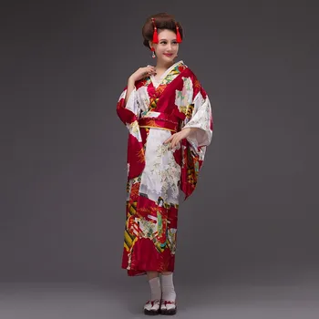 Juoda Japonų Kimono Moterų Japonija Stiliaus Suknelė Kimono Yukata Haori Su Obi Naujovė Veiklos Drabužius Povas Cospaly