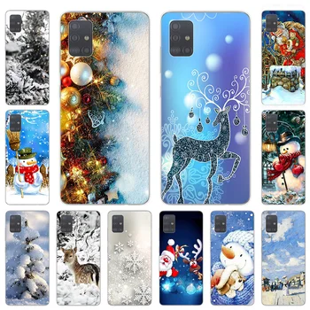 Kalėdų LEDO, Sniego Minkštas Telefono dėklas Samsung Galaxy A52 A72 A51 A71 A41 A21 A31 A11 A50 A70 A42 A20 A40 A10 A22 A32 Dangtis