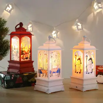 Kalėdų vėjo lempa, Žvakė Su Led Arbata Šviesos Sniego, Naktį Šviesos Kalėdų Candle Lantern, stalo dekoracijas Kalėdos Žibintų