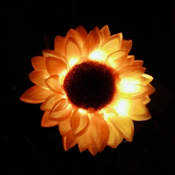 KARŠTO 1/2vnt Saulės Saulėgrąžų Žibintai Sodo Lauko LED Gėlių Lempos Kraštovaizdžio Vejos Gėlių Šviesos