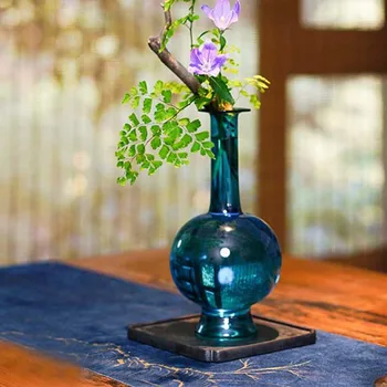 Kinijos minimalistinio stiliaus stiklo vazos, stiklo gėlių indai, vazos, namų ir kambarį dekoracijos ir papuošimai