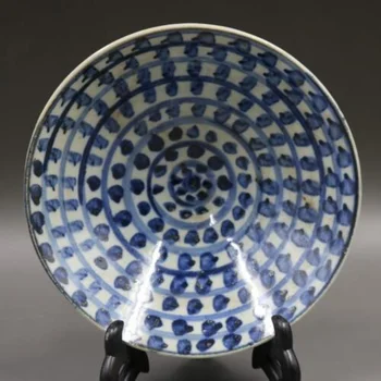 Kinijos Senas Mėlynos ir Baltos spalvos Ilgaamžiškumas Modelis Porceliano Bambuko Skrybėlę Dubuo