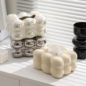 Kūrybos Cotton Candy Keramikos, Audinių Langelį Šiaurės Stiliaus Namų Puošybai Audinių Langelį Kambarį Ritininio Popieriaus Stalčių Saugojimo Dėžutė