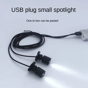 LED mažų vietoje šviesos 5V maitinimo banko USB kištukas, kišeninis modelis ekranas kabineto 1W dual head vienas vilkite du mini vietoje šviesos