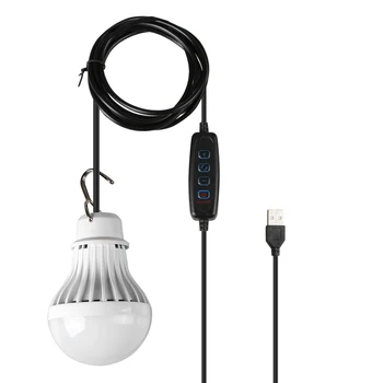 LED Žibintų Mini Bulb Nešiojamų Kempingas Lempa USB Įkrovimo Mobiliojo LED Lempos, Lemputės Šiltas/Balta/Šilta Šviesa Reguliuojamas Ryškumas