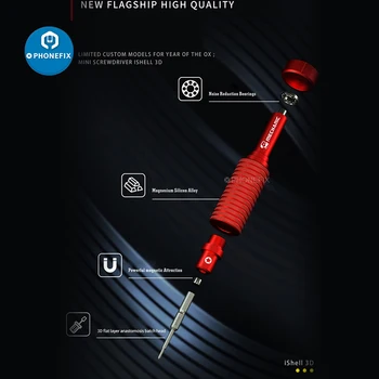 Mechanikas iShell 3D Tikslumo Atsuktuvų Rinkinys Red Plieno Ginklą Y-tipo Torx Atsuktuvų Mobiliųjų Telefonų Remontas Ardyti Rankiniai įrankiai