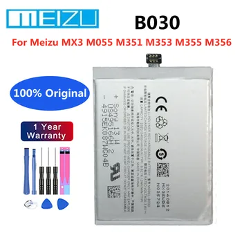 Meizu 100% Originalus B030 Bateriją Už Meizu MX3 M055 M351 M353 M355 M356 2400mAh Išmaniųjų Telefonų Įkraunama Baterija