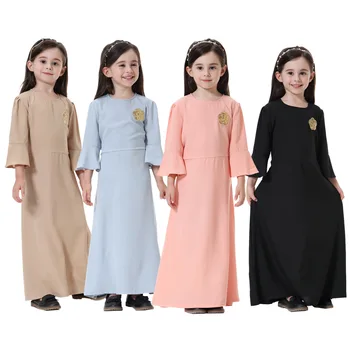 Mergina Dress Vaikų Kaftan Turkija Abaja Dubajaus Musulmonų Hijab Skraiste Moslima Elbise Turkijos Islamo Apranga