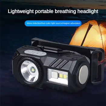 Mini LED Žibintai Judesio Jutiklis Kempingas Žvejybos Žibinto Tipas-C Įkrovimo Įrašą Stiprios Šviesos Žibintų Perspėjimo Lempos Cokolis Įrašą Žibintai