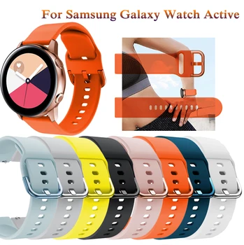 Minkšto silikono 20mm Žiūrėti dirželis Samsung Galaxy Žiūrėti Aktyvus Originalių Juostų Galaxy 42mm pavarų S2 pvp Smart Rankogaliai Watchband