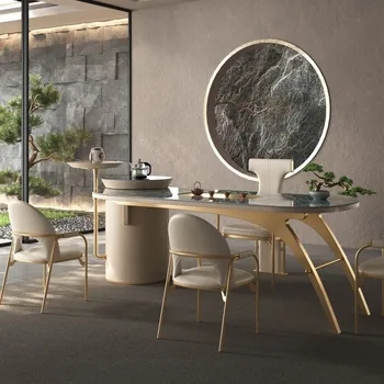 Modernios Šviesos Prabanga Roko Plokštė Arbatos Stalas ir Kėdė Derinys Kambarį Buitinių minimalistinio Dizaineris Virimo Virdulys Integrat