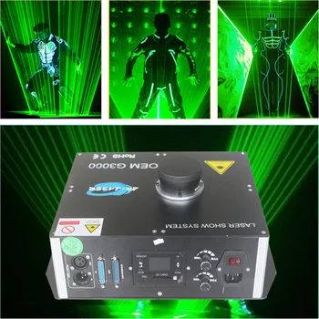 Naujas Dizainas 2000mw / 3000mw Lazerio Žmogus DJ Show / Bar Šokių Laserman Rodyti / Etapas Lazerinis Projektorius, Apšvietimo