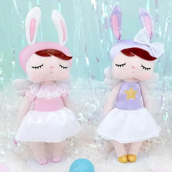 NAUJAS Mielas Metoo Triušis Angela Bunny Lėlės Kūdikio Žaislas iškamša Kawaii Vaikams Minkštas Pliušinis Žaislas Kalėdų