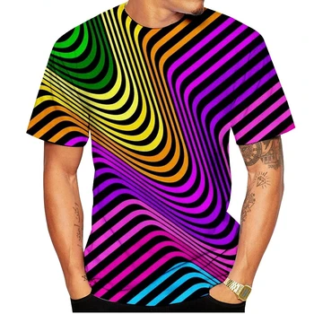 Naujausias 3D Spausdinimo T Shirt Juoda Balta Vertigo Hipnotizuojantis Mados Tendencija Unisxe Juokinga Trumpas Rankovėmis Vyrams/moterims Topai Puloveris Tee