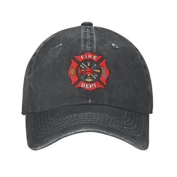 Naują Asmeninį Medvilnės Gaisrininkų Departamento Logotipas Beisbolo Kepuraitę Vyrai Moterys Reguliuojamas Gaisrininkas Priešgaisrinės Gelbėjimo Tėtis Skrybėlę Lauko