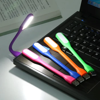 Nešiojamų LED USB Knygos Šviesa Lankstus, Sulankstomas Lempa Miegamasis Nakties Šviesos Galia Bankas Kompiuterio Notepad Šalis Dovanos
