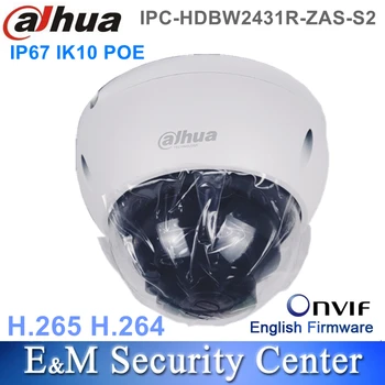 Originalus Dahua IPC-HDBW2431R-ZAS-S2 4MP Lite POE IP67 IK10 IR Vari-focal Dome Network Camera