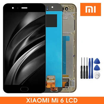 Originalus Mi 6 Ekranu, Už Xiaomi Mi 6 Mi6 MCE16 LCD Ekranas Jutiklinis Ekranas skaitmeninis keitiklis su Rėmo Pakeisti Xiaomi 6