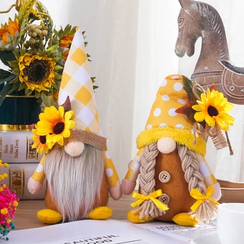 Padėkos Diena, Derliaus Šventė Saulėgrąžos Rudolph Lėlės Rudenį Gnome Pliušinis Elf Lėlės Gnome Housewarming Rudenį Dovanos