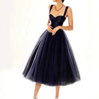 Paprastas Elegantiškas Homecoming Suknelės Brangioji Tiulio Kamuolys Suknelė Arbata Ilgis Moterų Prom Šalies Baigimo Chalatai Užsakymą Plius Dydis