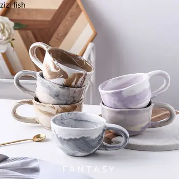 Paprastas Kišeninis Tipo Keramikos Arbatos, Kavos Puodeliai Pieno Pusryčiai Taurės Kūrybos Namų Virtuvėje Netaisyklingos Formos Drinkware Arbatos, Kavos Puodeliai